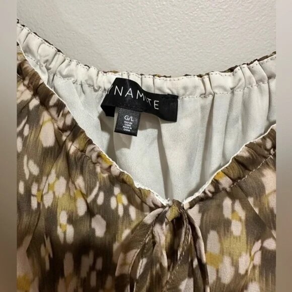 Dynamite Eliza Smocked Mini Flare Dress - Picture 8 of 8